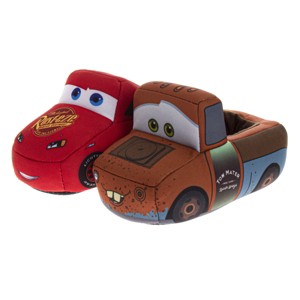 Disney Cars Lightning McQueen Dual Size Kids’ 3D Plush Slippers - 1 of 4
