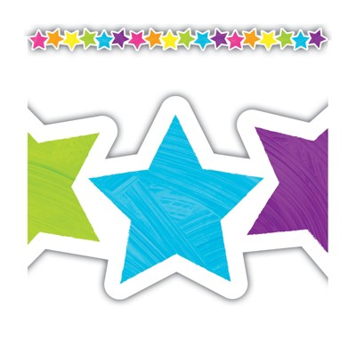 Teacher Created Resources Brights 4Ever Stars Die-Cut Border Trim, 35 Feet (Pack of 6)