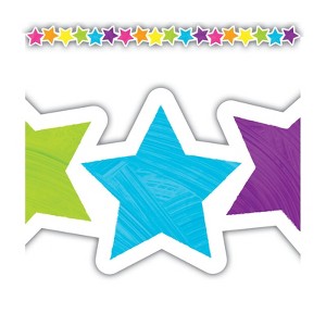 Teacher Created Resources Brights 4Ever Stars Die-Cut Border Trim, 35 Feet (Pack of 6) - 1 of 1