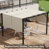 Gulches 2 PCS 4 x 18 Ft Pergola Canopy Replacement - UV Protection Shade Cover, Easy to Install for 10 x 11.8 Ft Pergola, Khaki - 2 of 4