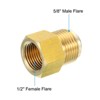 Unique Bargains Fit Air Gas Line Refrigeration Brass SAE 45 Degree Flare Plumbing Connectors - 3 of 4