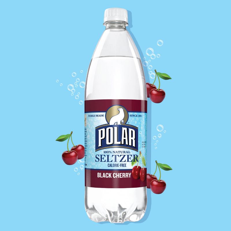 Polar Black Cherry Seltzer - 1L (33.8 fl oz) Bottle, 4 of 6
