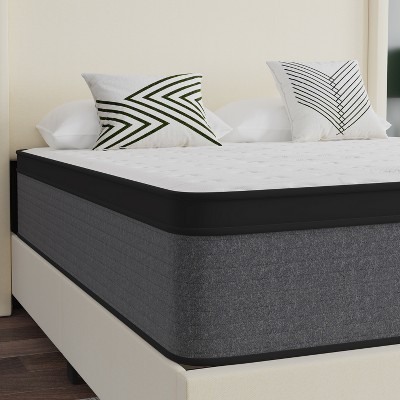 Queen Eurotop Gray Innerspring Adjustable Bed Mattress