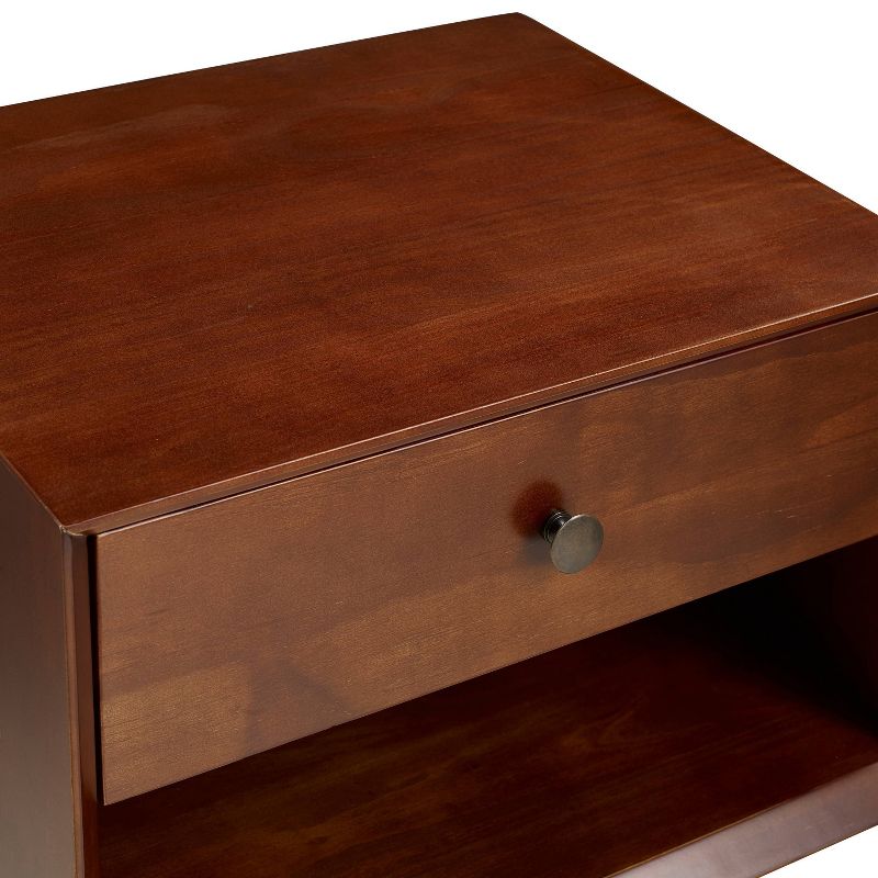Greenberg 1 Drawer Mid-Century Modern Solid Wood Nightstand - Saracina Home, 5 of 16