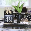 Big Dot of Happiness Adult 40th Birthday - Gold - Square Favor Gift Boxes - Birthday Party Bow Boxes - Set of 12 - 2 of 4
