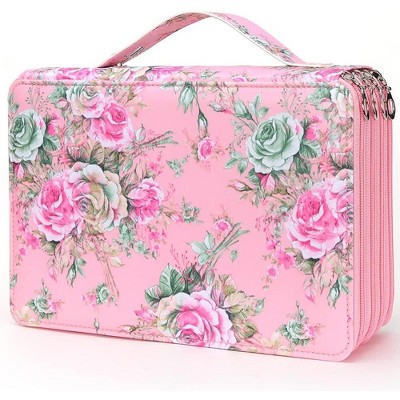 Paaaawaters Colored Pencil Case - 200 Slots Pencil Holder with Zipper Closure Twill Fabric Large Capacity Pencil Case