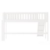 Okak Twin Size Solid Wood Bunk Bed with Built-in Ladder & Slide Low Loft Bed with Safety Full-Length Guardrail for Kids Teens, Easy Assemble, White - 4 of 4