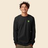 Dalix Alien Embroidered Cotton Classic Fit Long Sleeve Crewneck Tee Shirt Mens - 2 of 4
