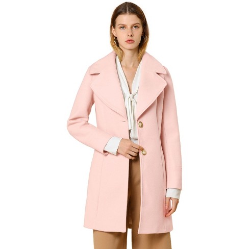 Allegra K Women's Single Breasted Notched Lapel Long Winter Coats : Target