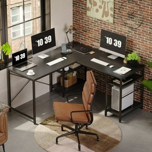 Bestier 59inch L Shaped Desk with Shelves Home Office Gaming Computer Desk - 1 of 4