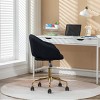 Rolling Desk Chair With Wheels Mesh Fabric Task Chairs With Wheels,Adjustable Height Home Office Chair With Gold Metal Base-The Pop Home - 3 of 4