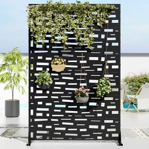 PexFix Metal Freestanding Privacy Screen Garden Fence For Deck Patio Balcony Outdoor Privacy Panel Wide Side Street Pattern - 1 of 4