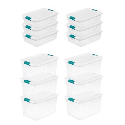 Sterilite 32 Qt Plastic Clear Stackable Latching Storage Box Container (12  Pack), 12pk - Pay Less Super Markets