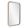 Howard Elliott 36"x24" Elongated Octagonal Beveled Wall Mirror Matte Warm Silver: Champagne Metal Frame, No Assembly Required - 4 of 4