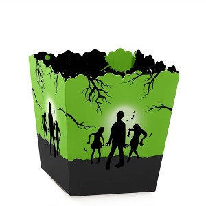 Big Dot of Happiness Zombie Zone - Party Mini Favor Boxes - Halloween or Birthday Zombie Crawl Party Treat Candy Boxes - Set of 12 - 1 of 4