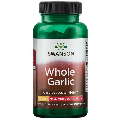 Swanson Whole Garlic - Made with Organic Garlic 700 mg 60 Veg Capsules.