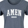 Women's - Instant Message - Collegiate Amen Graphic T-shirt Dress - 2 of 4