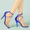 Allegra K Women's Opened Toe Clear Strap Stiletto Heel Lace Up Sandals - 2 of 4