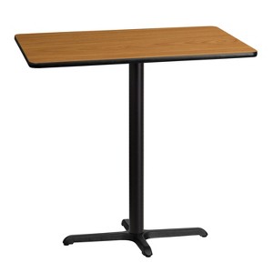 Emma and Oliver 30"x42" Rectangular Laminate Bar Table with 23.5"x29.5" Base - 1 of 2