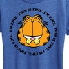 Women's - Garfield - I'm Fine This Is Fine Short Sleeve Graphic T-Shirt - 2 of 4