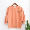 Embroidered Be Thankful Leaves - Women's Garment Dyed Graphic Sweatshirt - 3 of 4