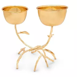 Classic Touch Gold 2 Branch Relish Dish