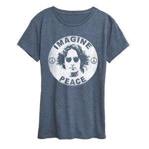 Women's - John Lennon - Lennon Imagine Peace Short Sleeve Graphic T-Shirt - 1 of 4