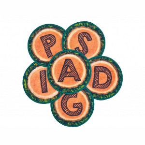 Carpets for Kids Pixel Perfect Alphabet Tree Seating Rounds Kit Learning Rug, Set of 26, 12" - 1 of 4