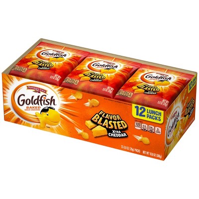 Pepperidge Farm Goldfish Flavor Blasted Extra Cheddar - 12ct : Target