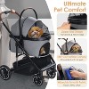 Kinder King 3-in-1 Pet Stroller for Dog, Folding Cat and Dog Stroller with Detachable Cradle - 4 of 4