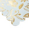 Sparkle and Bash 50 Pack Floral Paper Napkins, Scalloped Cocktail Napkins for Wedding & Birthday Party Decorations Supplies, Blue 5 x 5 In - 4 of 4