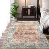 10x13 Area Rug, Washable Rug, Vintage Floral Carpet, Non Slip Kitchen Rugs, Entryway Rug, Bathroom Rugs, Thin Rugs for Bedroom, Stain Resistant Rugs - 3 of 4