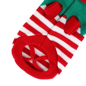 iMountek Pet Christmas Turtleneck Sweater Snowman Stripes Costume for Small Medium Kitten Puppy Cats Dogs Furball - 1 of 4