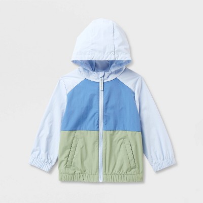Cat & Jack Toddler Boys' Colorblock Windbreaker - Cat & Jack™ Blue/Green 4T — фото 2
