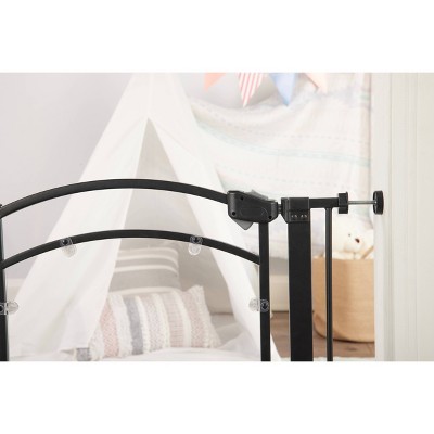 Black Metal Pressure Mounted Walk-Through Safety Gate