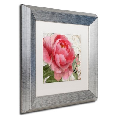 Trademark Fine Art -Color Bakery 'Apricot Peonies II' Matted Framed Art