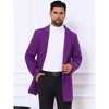 Lars Amadeus Men's Classic Solid Slim Fit Notch Lapel Single Breasted Overcoat - 2 of 4