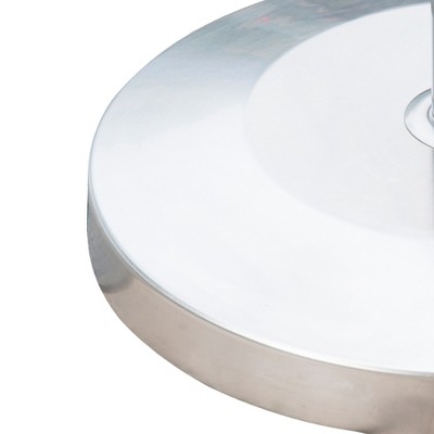 Stainless Steel Round Patio Umbrella Stand with Cement Base