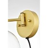 Elegant Lighting Caspian 1 light Chrome and Clear swing arm plug in wall sconce - 3 of 4