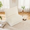 Vynxaria Modern Armless Sofa - Cream, Deep Seat, Removable Corduroy Covers, Sturdy Wood Frame, Easy Assembly, Spacious Seating - 3 of 4