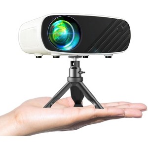 ELEPHAS Mini Projector, Portable Projector 1080P Home Theater Video Projector, Movie Projectior Compatible with Android/IOS White 1PC - 1 of 4