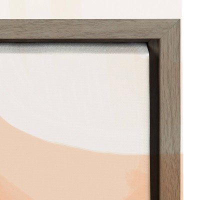 Sunrise Over Marrakesh Abstract Canvas Wall Art with Gray Frame