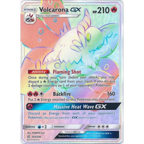 Pokemon Trading Card Game Cosmic Eclipse Hyper Rare Volcarona Gx