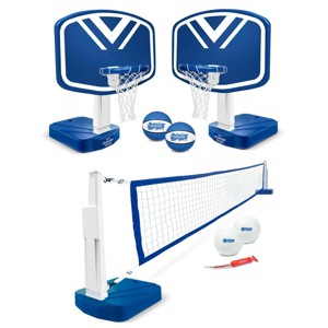 GoSports Splash Hoop 2-in-1 Full Court Pool Basketball & Volleyball Game Set - 10pc - 1 of 4