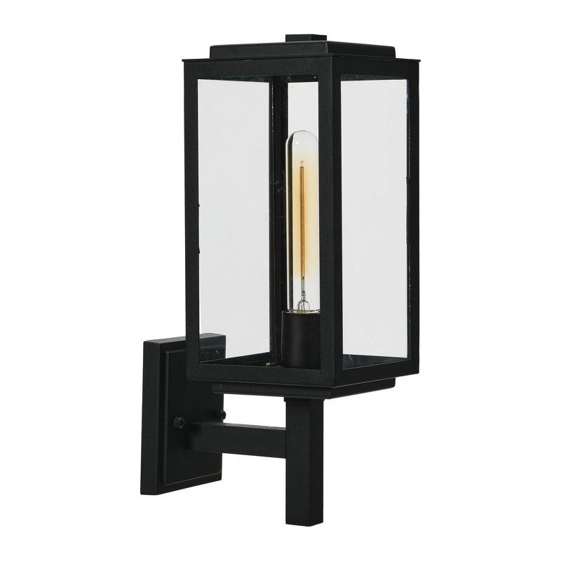 Robert Stevenson Lighting Robert Stevenson Lighting Addison Metal and Glass Outdoor Light Textured Black, 4 of 8