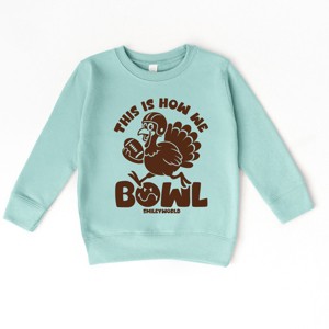 SmileyWorld This Is How We Bowl Turkey - Toddler Graphic Sweatshirt and Youth Graphic Sweatshirt - 1 of 3