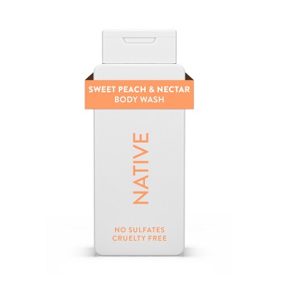 Native Body Wash for Women & Men - Sweet Peach & Nectar - Sulfate Free - 18 fl oz
