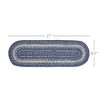 Great Falls Blue Jute Stair Tread Oval Latex 8.5x27 VHC Brands - 3 of 3