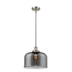 Bell - 1 Light Stem Hung Mini Pendant In Industrial Style-10 Inches Tall and 12 Inches Wide - 1 of 1