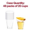 Smarty Had A Party 2 oz. Clear Square Plastic Shot Glasses - 960 pcs - 4 of 4